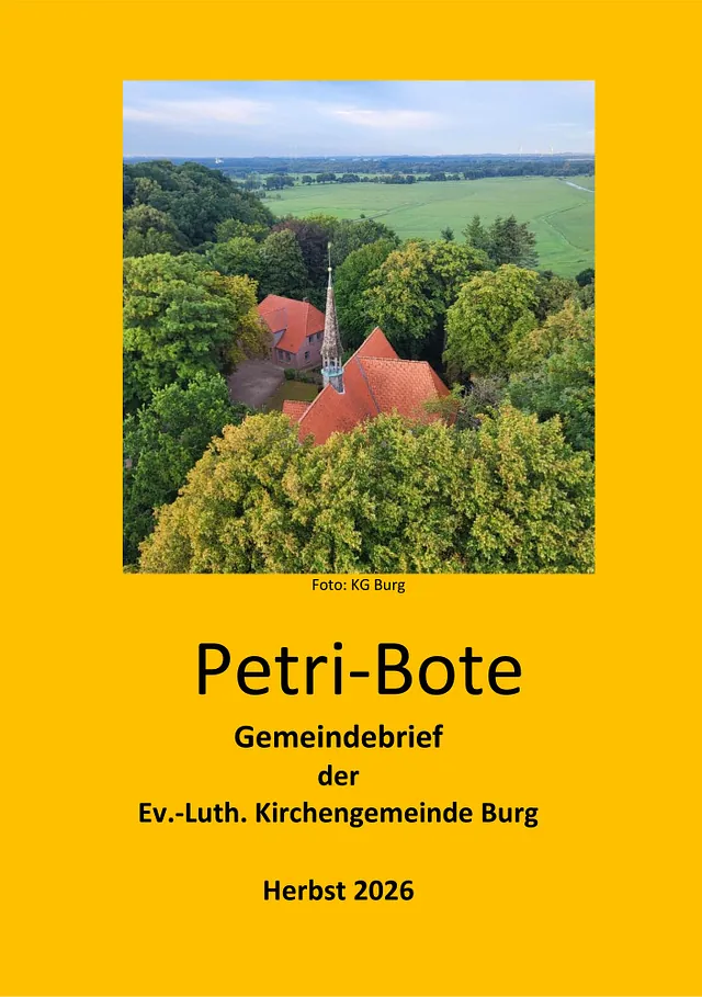Cover des Gemeindebriefes Eddelak mit dem Titel "Kirche bei uns - Gemeindebrief für Eddelak, Averlak, Dingen, Blagenmoor-Lehe & Westerbüttel