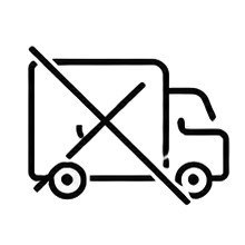 Icon eines durchgestrichenen Trucks
