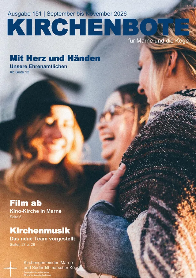 Cover des Kirchenbote für Marne und die Köge mit Blütenmotiv