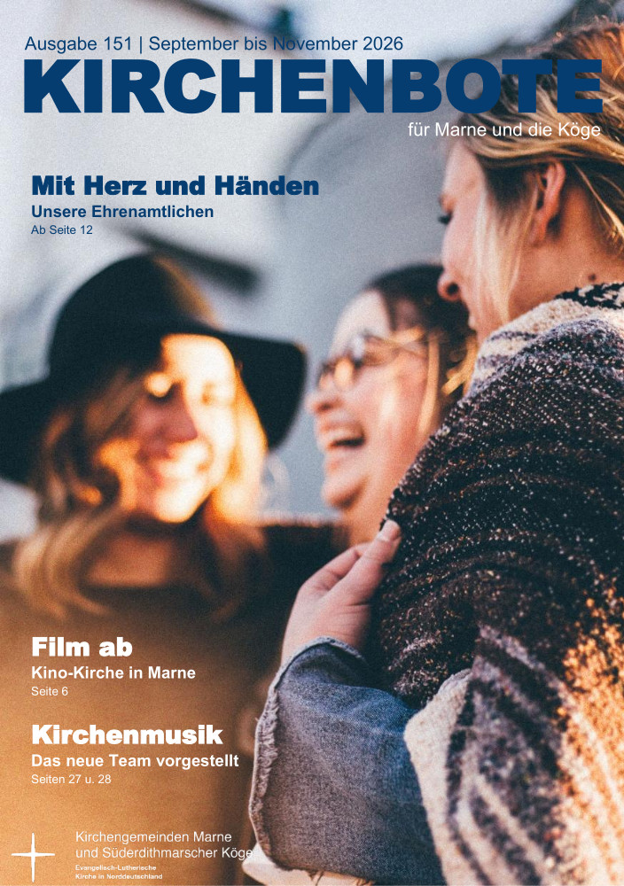 Cover des Kirchenbote für Marne und die Köge mit Blütenmotiv